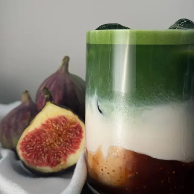 Przepis na figową matcha latte? 🍵🤭 #fig #matcha